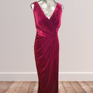Red Velvet Bridesmaid Dress